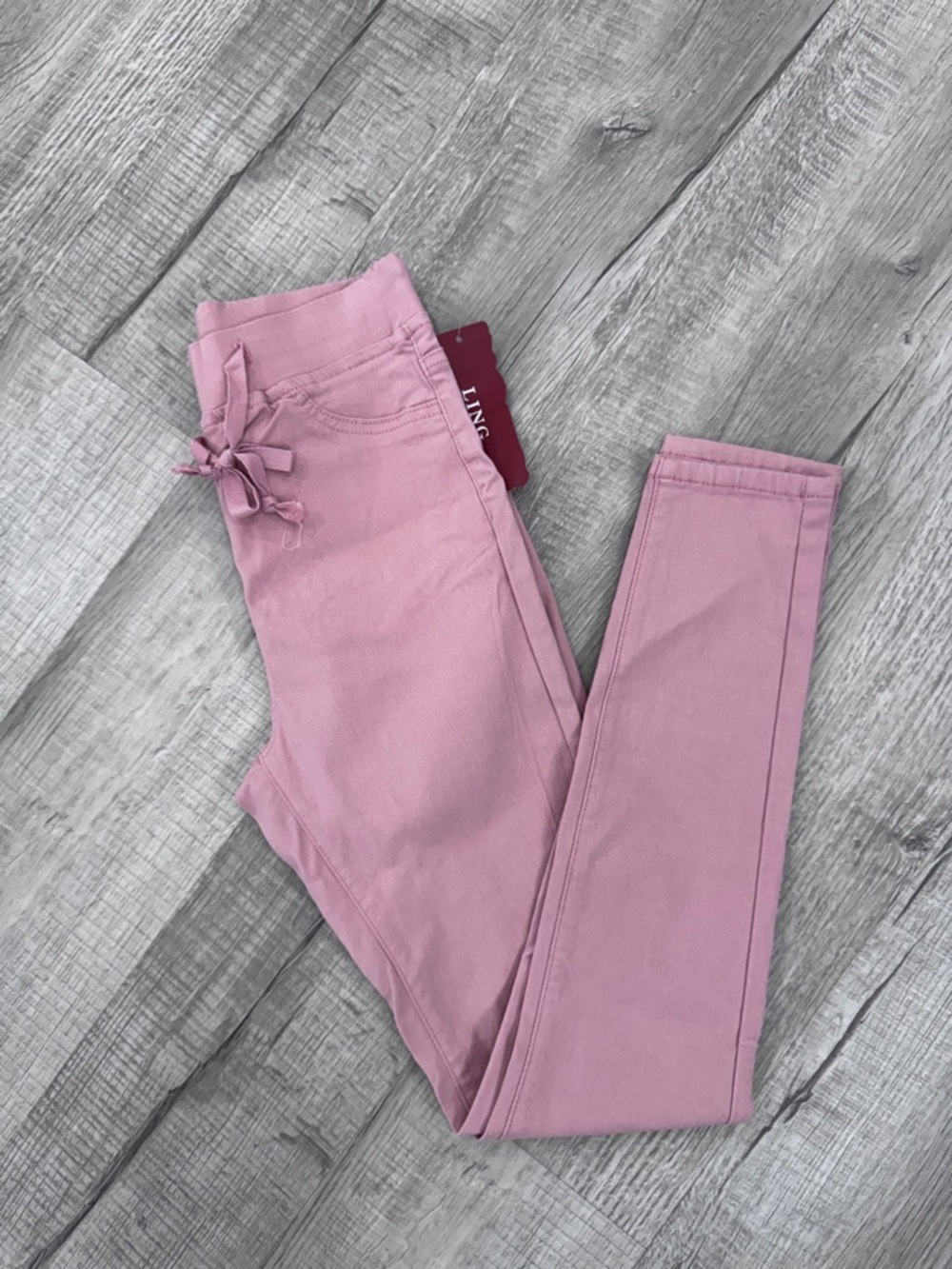 Ling Collection Pink High Waisted Skinny Jeggings Size Medium
